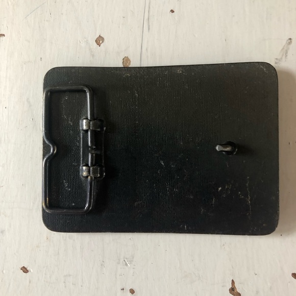 Vintage WCBS FM101 Stereo Solid Gold Belt Buckle - Picture 3 of 6